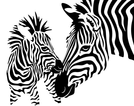 Трафаретная живопись Зебра