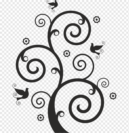Дерево с завитками