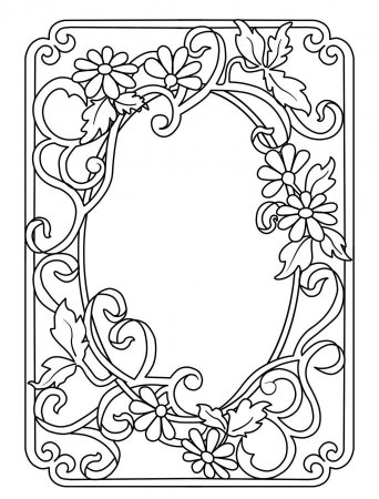Трафареты узоров для фоторамки