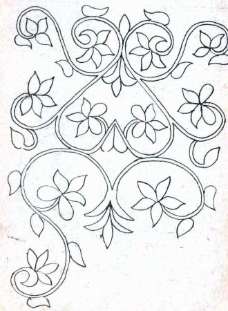 Татарский орнамент для вышивки тамбурным швом