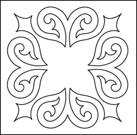 Казахский орнамент трафарет