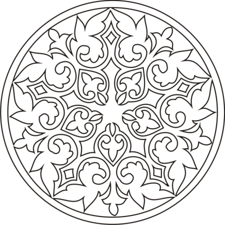 Орнамент контур
