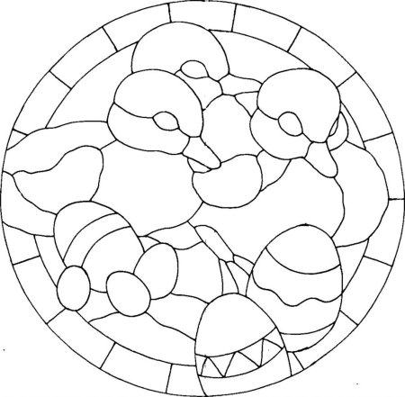 Витраж для раскрашивания