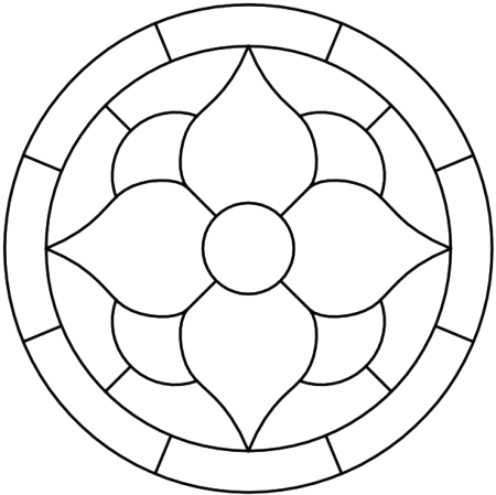 Витраж круглый узоры