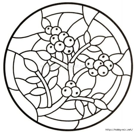 Витраж раскраска