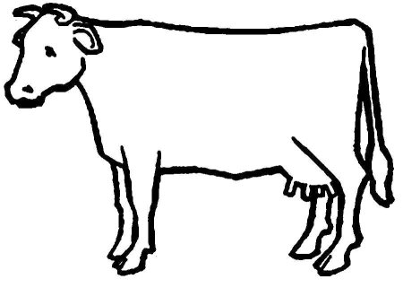 Корова контур