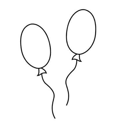 Воздушный шарик раскраска