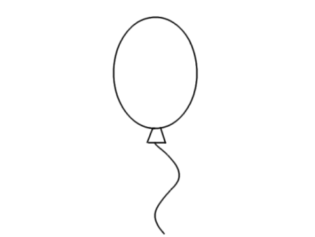 Воздушный шарик карандашом