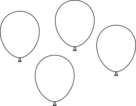 Воздушный шарик трафарет