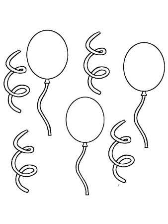 Воздушный шарик раскраска