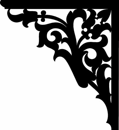 Угловой узор трафарет