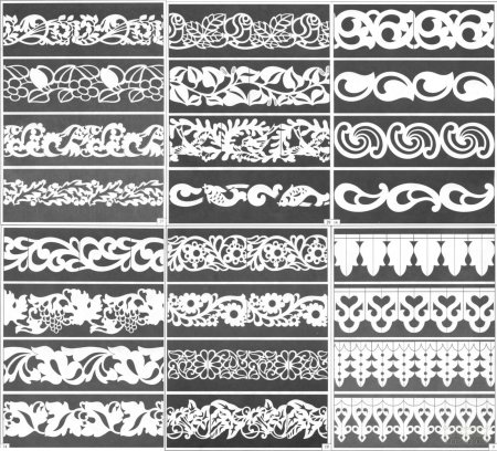 Прорезная резьба по бересте трафареты