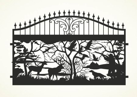 Резной металлический забор