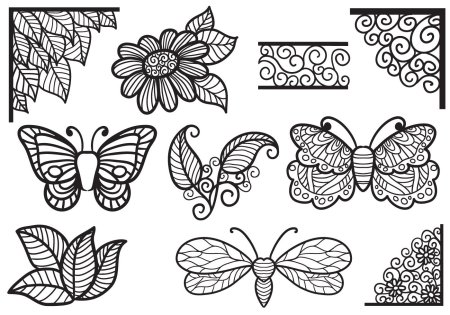 Цветочные орнаменты для лазерной резки