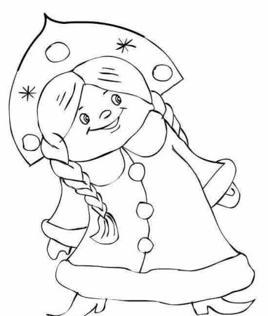 Снегурочка трафарет