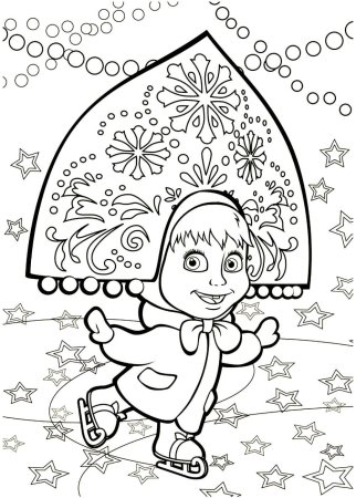 Раскраска Снегурочки