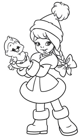 Раскраска Снегурочки