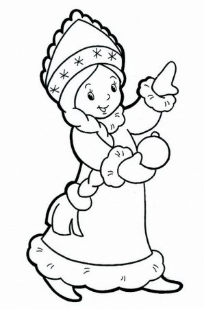 Раскраска Снегурочки