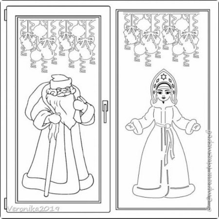 Портрет Снегурочки раскраска