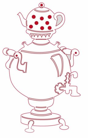 Самовар раскраска