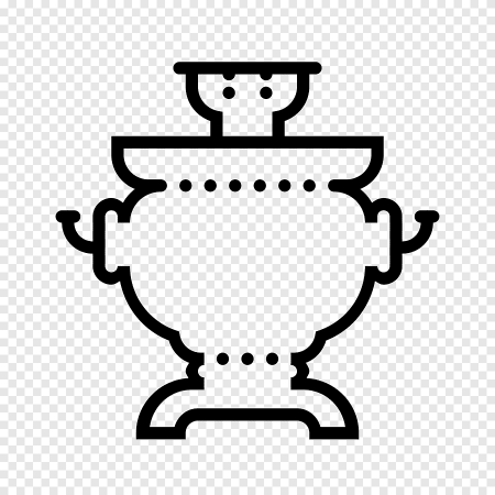 Самовар трафарет