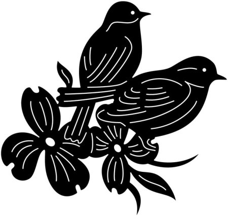 Попугай трафарет