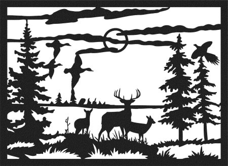 Трафареты природы для стен