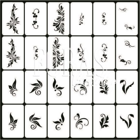 Трафарет вензеля для маникюра