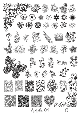 Трафарет для узора для ногтей