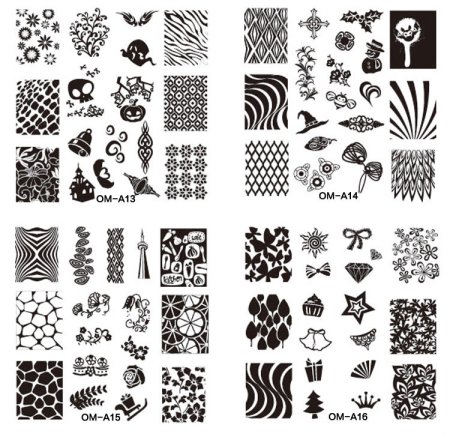 Трафарет для узора для ногтей