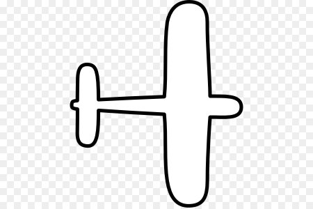 Трафарет военного самолёта для детей