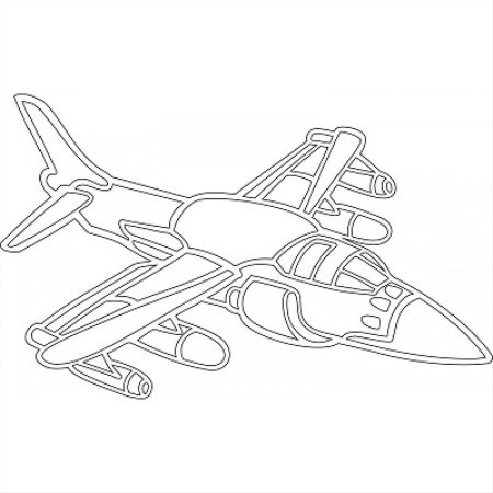 Военный самолет раскраска для малышей