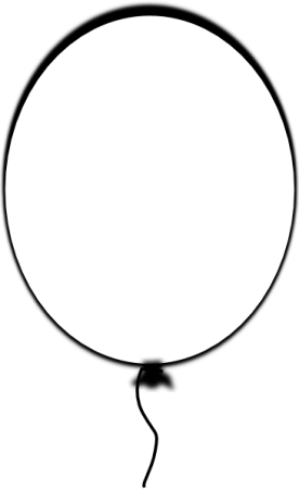 Воздушный шарик контур прозрачный