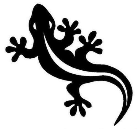 Трафарет ящерицы