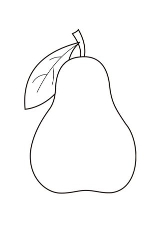 Груша раскраска