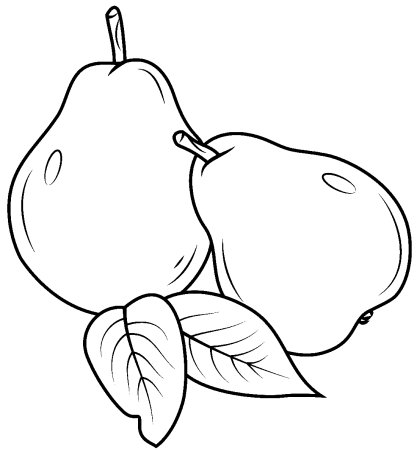 Груша трафарет