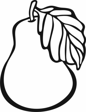 Раскраска груши на ветке