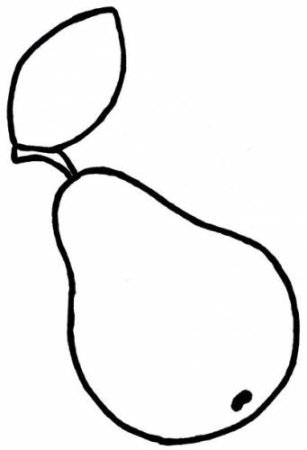 Трафарет груши для вырезания