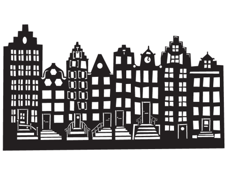 Силуэты домов города