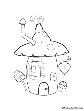 Сказочный домик раскраска