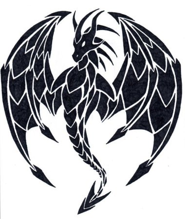 Трафареты драконов