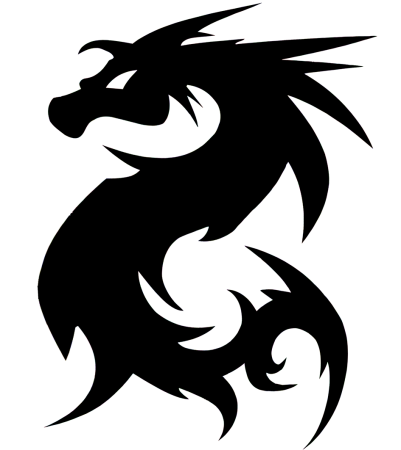 Трафарет дракона