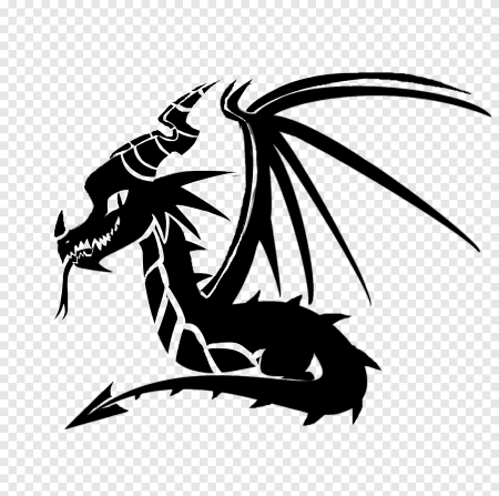 Трафареты драконов