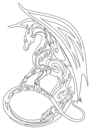 Контурное изображение дракона