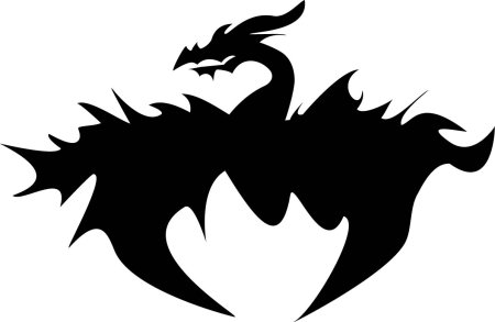 Трафарет дракона
