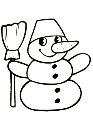 Снеговик раскраска
