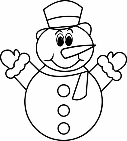 Снеговик раскраска