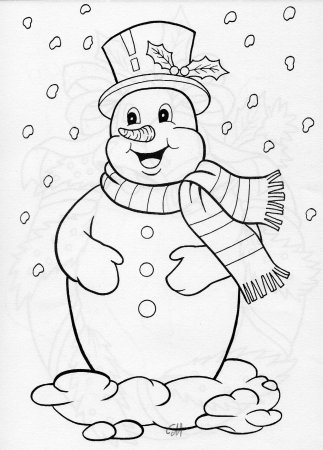 Макет снеговика для вырезания
