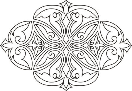 Казахский орнамент раскраска