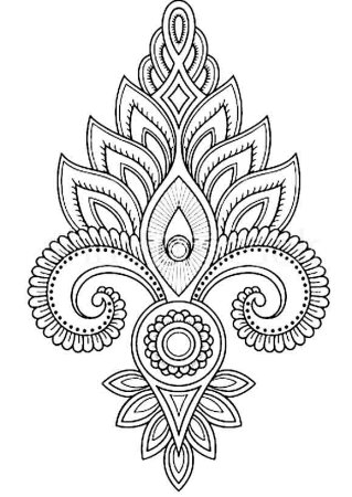 Индийский орнамент Лотос Мандала